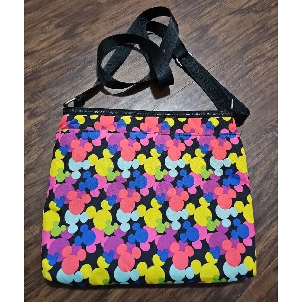 Disney Parks Multicolored Mickey Mouse Icons Crossbody Purse Shoulder Bag Clean!